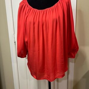 Zoa New York Red 3/4 Sleeve Relaxed Blouse